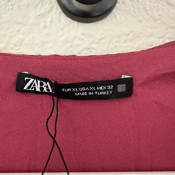 ZARA Ruffle Maxi Dress | Boho Victorian Fairy Chic | Burgundy Size L - Picture 3 of 7